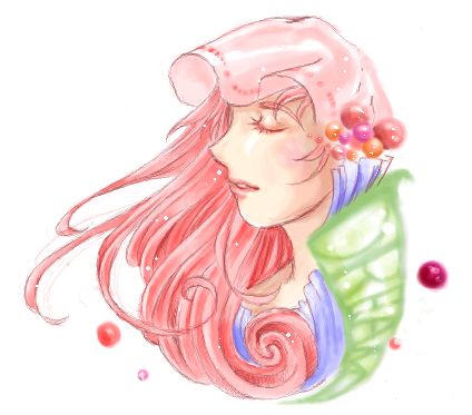 夢少女：粉紅的頭髮~永遠帶著絲裐的頭巾
