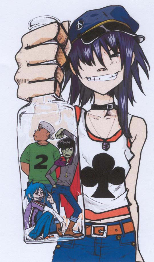 嗜血狂Aggie：GORILLAZ ---同人圖：魔頭,2D,小麵,洛胖 (原作出處:英國虛擬搖滾樂團GORILLAZ,繪圖者