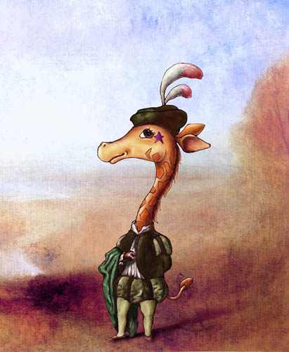BABABA：長頸公爵：photoshop繪製的長頸鹿~當時沒有數位板~用滑鼠畫的~希 望大家多多指教