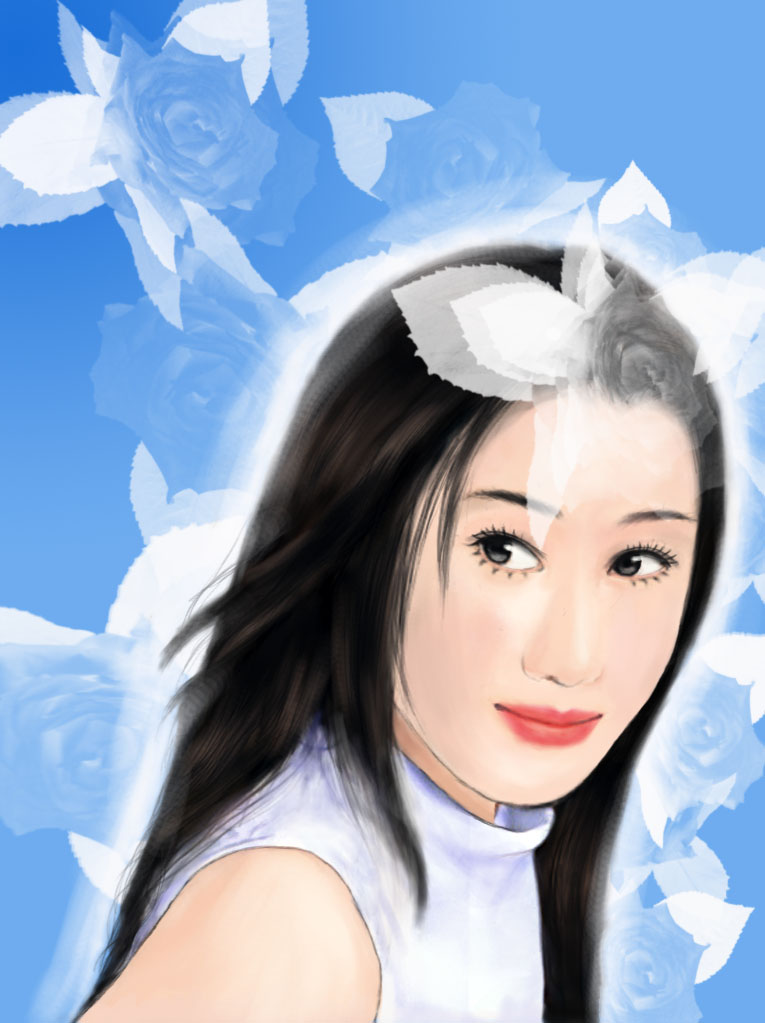海羅：小白花：這是我第一副畫，稱不上好，卻讓我很想笑，我是個對自己非常沒有信心的人，希望大家給我一些評語，讓我明白自己的缺點，