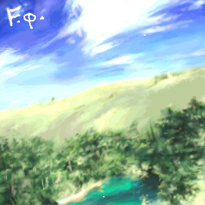 景繪：超喜歡大自然的景色, 藍天白雲綠地高樹...實在太完美了>w
