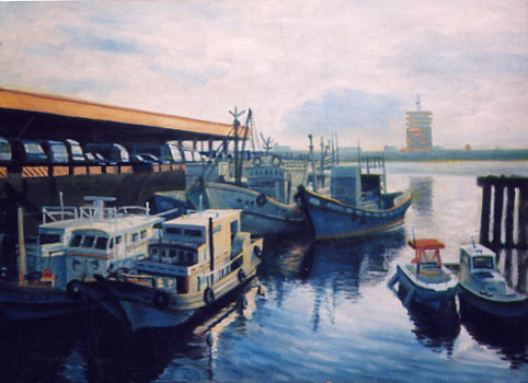 台中港油畫作品