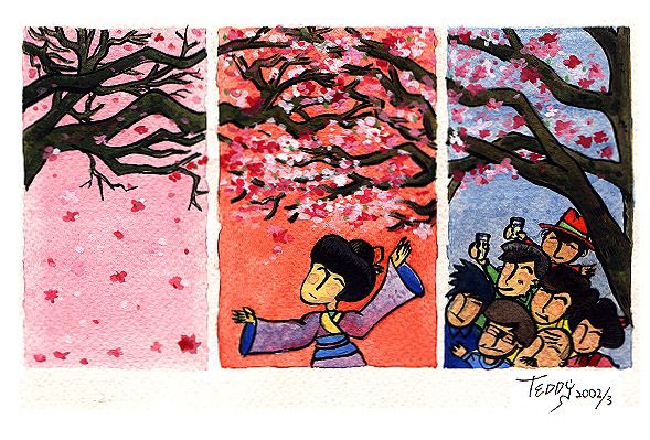 雜誌插畫2002302 花吹雪的季節~櫻色浪漫的城市