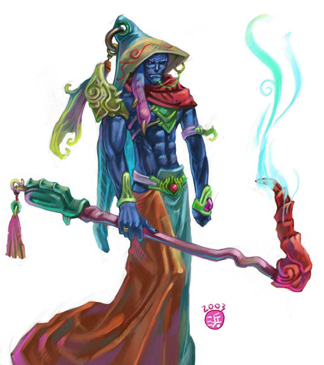 戴斗笠的魔法師