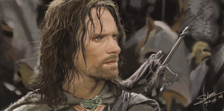 魔戒 「 Aragorn 」：色彩練習 , 打混之處請多包含 