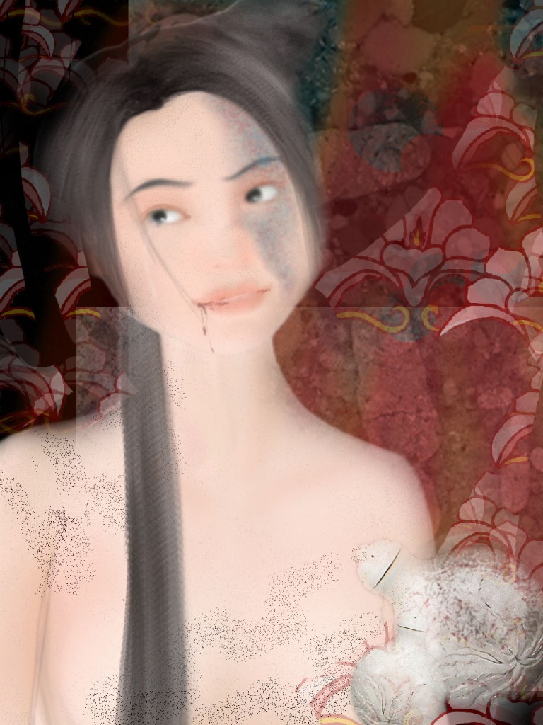賜死：想到當年被聖上賜死服毒時.還要說:謝主榮恩.....真的是$#@#^%^.                (其實是畫不出